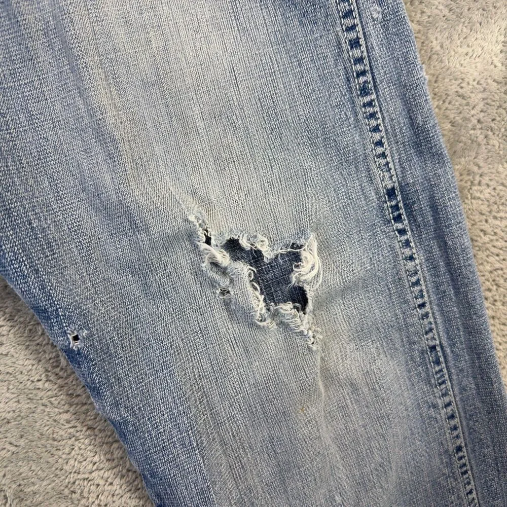 Vintage Southpole Jeans Mens 29x30 Blue Medium Wash Y2K Distressed Skater Cotton